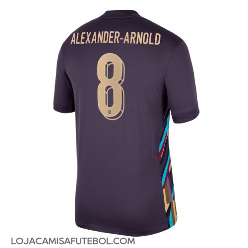 Camisa de Futebol Inglaterra Alexander-Arnold #8 Equipamento Secundário Europeu 2024 Manga Curta